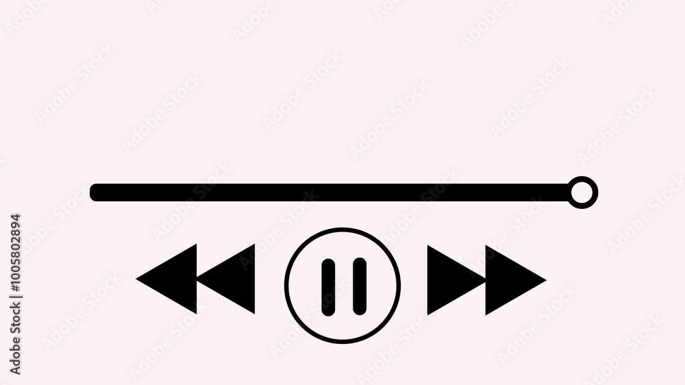 Poster video, audio neon play button icon animation. glowing play button animation.play button icon animati