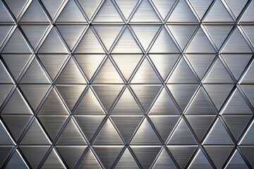 The modern silver triangle pattern showcases a sleek texture, perfect for creating captivating backgrounds and abstract