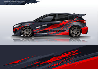 Racing car Vector sport background for car wrap race car decal livery