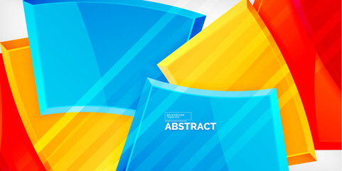 Vector abstract color geometric shapes. Illustration For Wallpaper, Banner, Background, Card, Book Illustration, landing page