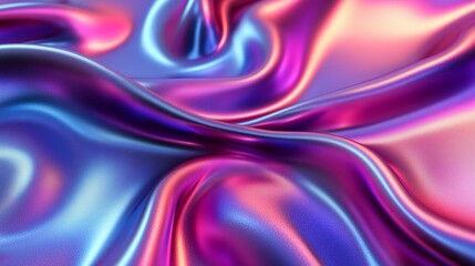 Obraz premium Dynamic Iridescent Waves in Vivid Colors