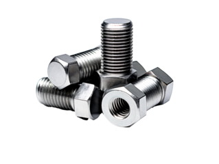 a group of bolts and nuts