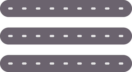 Obraz premium Road With Doted line Icon