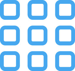 Circled Menu Icon rectangular outline