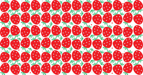 
Strawberry seamless pattern. cartoon strawberry background. Good for wallpaper, designs for fabric, and decoration.