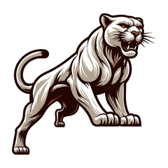 Fototapeta premium Puma vector and illustration.