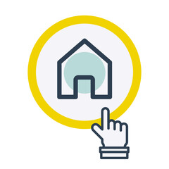 Obraz premium Home Address Graphic Icon