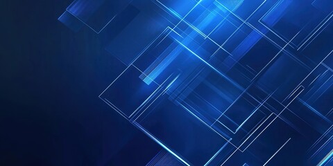 Fototapeta premium Abstract blue background with glowy lines 