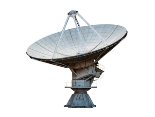 a large satellite dish on a white background