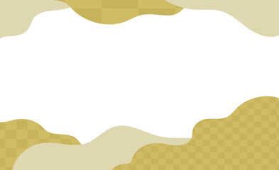 金色の和風背景フレーム素材