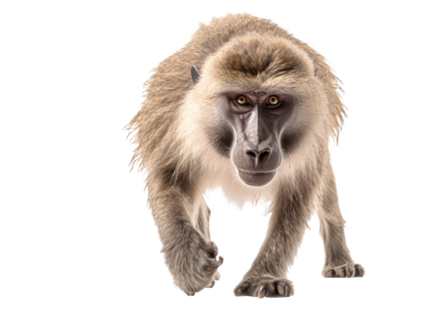 a monkey with a white background