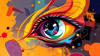 Obraz premium Abstract Visionary Eye Symbol Design
