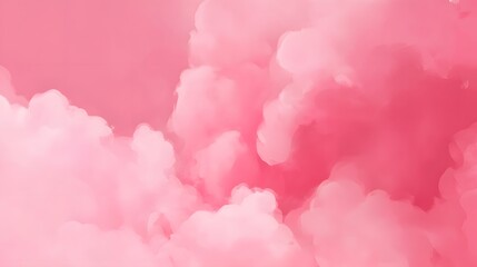 Fototapeta premium Abstract Pink and White Watercolor Clouds Background