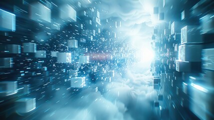 Obraz premium Abstract background of live video streaming concept. technology, innovative look and feel. blue colors.