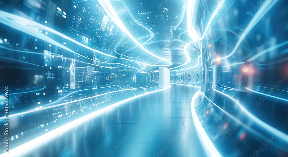 Poster abstract background of live video streaming concept. technology, innovative look and feel. blue colo