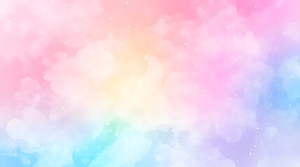 Abstract Pastel Watercolor Cloud Background