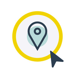 Pin Location Graphic Icon