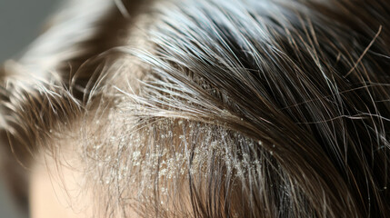 A picture showing how a fungus on your scalp can lead to dandruff.