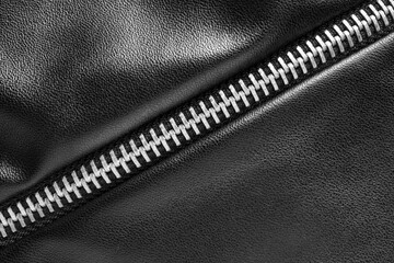 Zip black leather