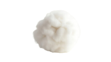 soft fluffy cotton ball on transparent background
