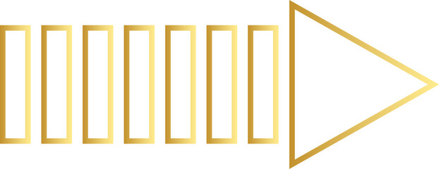 Gold Arrow Outline