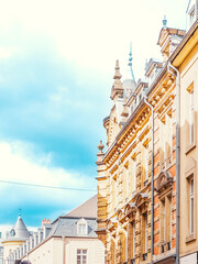 Obraz premium Street view of downtown Luxembourg