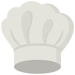 chef hat or toque for wearing cooking food flat icon