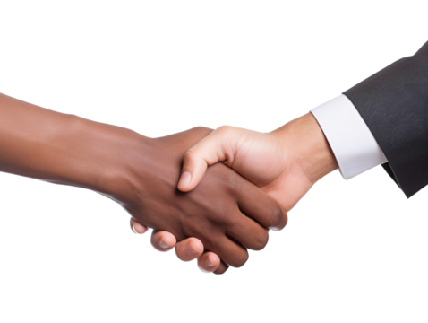 a close-up of a handshake