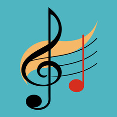 Elegant Musical Notes Vector Illustration for Modern Designs
