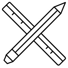Crossed Pencil Vector Illustration Bringing Playful Creativity to Your Projects
