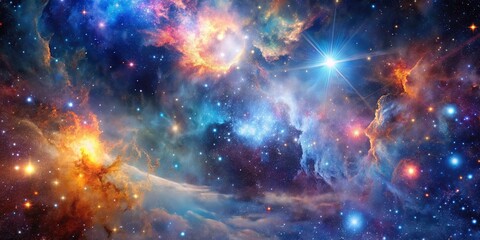 Fototapeta premium Celestial Symphony of Cosmic Dust and Radiant Stars