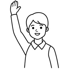 A Student Raising Their Voice for Social Justice Illustrated in a Vector Design
