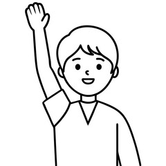 A Student Raising Awareness for Environmental Conservation with a Vector Illustration
