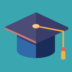 Eye Catching Vector Illustration of a Mortarboard Graduation Cap Ideal for Graduation Celebrations





