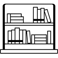 Captivating Vector Art of a Bookshelf Brimming with Books and a Touch of Imagination for Your Reading Corner
