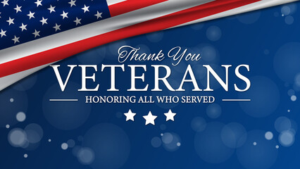 Thank You Veterans USA Background Veterans Day