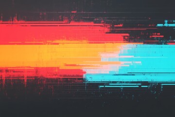 Abstract vibrant color blocks of red, pink, blue, and orange, forming a modern geometric digital art piece.