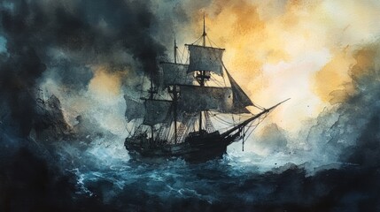 Obraz premium Sailing into the Unknown.