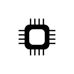 GPU icon. Circuit board icon. simple illustration of graphics card GPU. Personal computer component icon