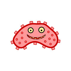 Bacterium icon on white background. Vector illustration.