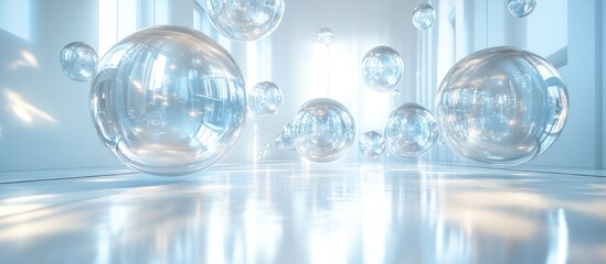 Floating Spheres in a White Room