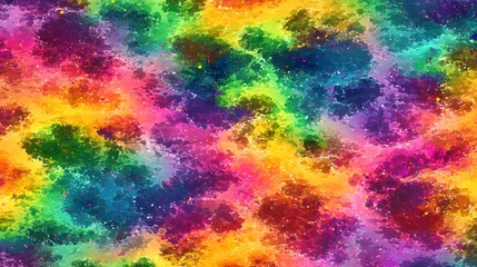 Abstract Colorful Watercolor Background with Rainbow Hues and Sparkle
