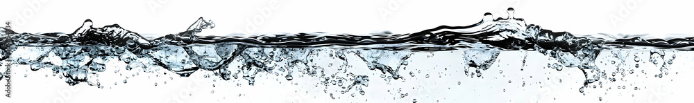 Poster water splash line isolated on a white background with a clipping path