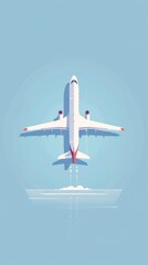 Jet aircraft with a clear, minimalistic background.