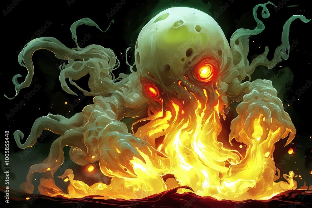 Canvas Prints Burning Eldritch Horror