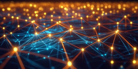 Fototapeta premium a network of glowing lights