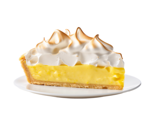a slice of lemon pie with whipped cream on top