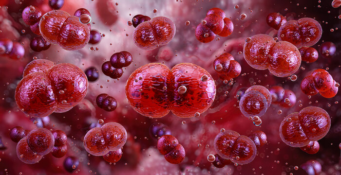 Moraxella bacteria diplococcus shape. 3D medical scientific illustration of Moraxella bacteria. Gram-negative, aerobic coccobacilli. Human respiratory tract infections, eye conjunctivitis disease