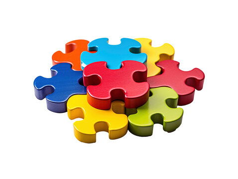 recommend clip art: a group of colorful puzzle pieces