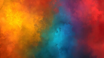 Fototapeta premium Abstract Watercolor Background with Red Orange Blue and Yellow Colors